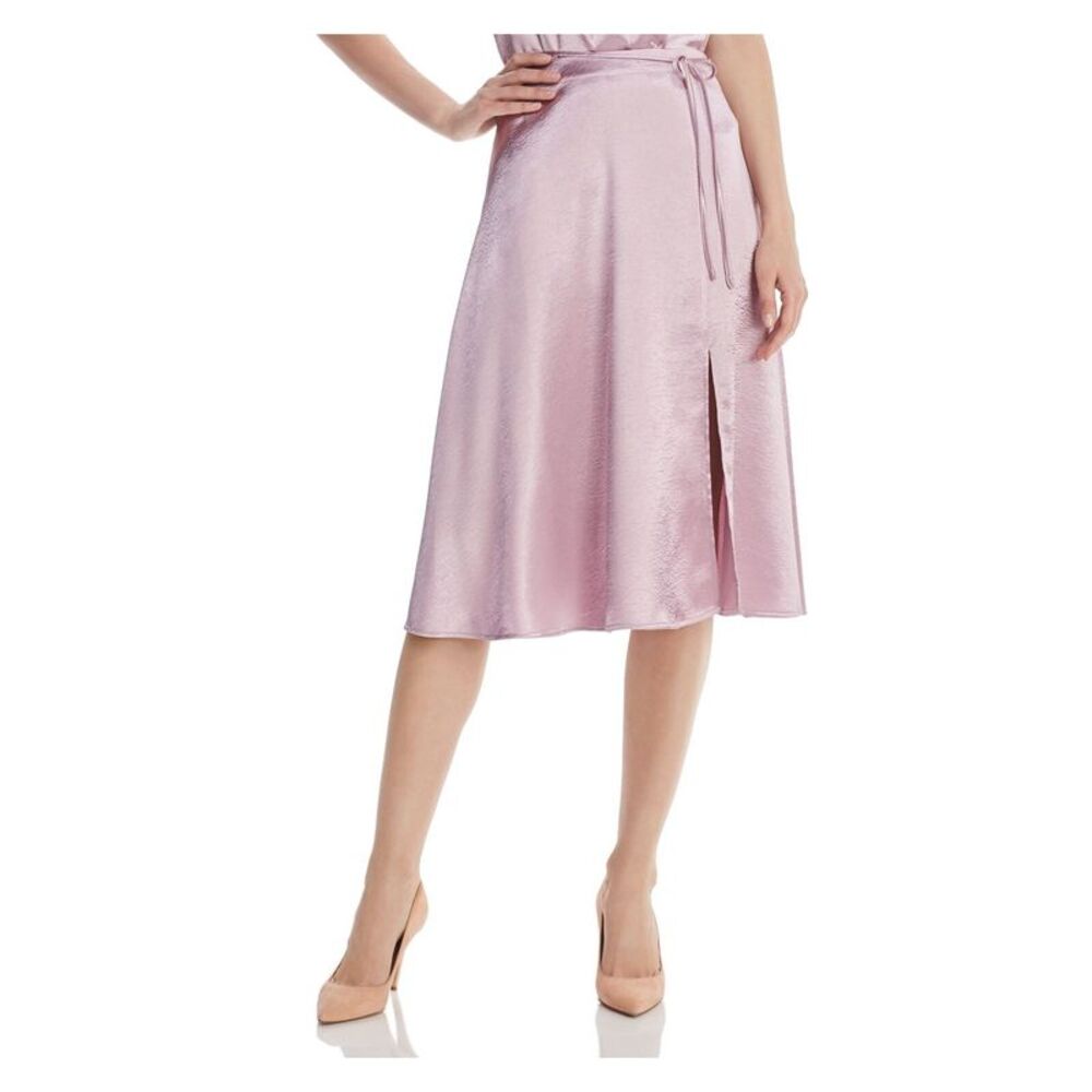 JOIE Womens Pink Belted Midi Pleated Skirt Size: 0 - Picture 1 of 1